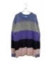 Acne studios（アクネ ストゥディオス）の古着「Albah Mohair Sweater」｜ネイビー×ブラック×ピンク