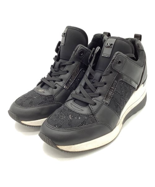 MICHAEL KORS（マイケルコース）MICHAEL KORS (マイケルコース) GEORGIE TRAINER ブラック×ホワイト サイズ:7Mの古着・服飾アイテム