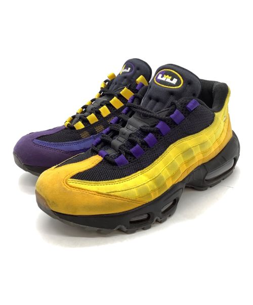 NIKE（ナイキ）NIKE (ナイキ) AIR MAX 95 NRG LEBRON JAMES イエロー×パープル サイズ:cm 25.5の古着・服飾アイテム