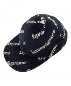 SUPREMEシュプリーム）の古着「ベロアキャップ」｜ブラック×ホワイト