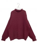 yashikiヤシキ）の古着「Banka Curl High Neck Knit」｜バーガンディー