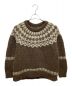 BATONER（バトナ―）の古着「2021 Belluria別注 MOHAIR NORDIC CREW NECK」｜ブラウン×グレー