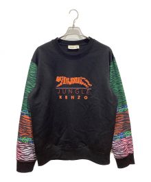 KENZO×H&M（ケンゾー×エイチアンドエム）の古着「ジップリブスウェット」｜ブラック×グリーン×オレンジ