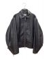 MAISON SPECIAL（メゾンスペシャル）の古着「Sheep Leather Prime-Over Single Riders Collared Jacket」｜ブラック