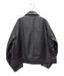 MAISON SPECIAL (メゾンスペシャル) Sheep Leather Prime-Over Single Riders Collared Jacket ブラック：27000円