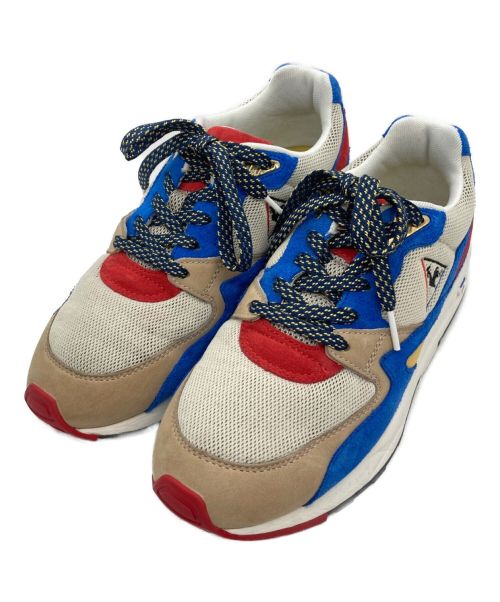 le coq sportif（ルコックスポルティフ）le coq sportif (ルコックスポルティフ) ローカットスニーカー ベージュ×ブルー サイズ:25の古着・服飾アイテム