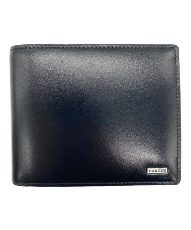 中古・古着通販】PORTER (ポーター) 2つ折り財布 ブラック 未使用品