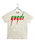 GUCCIグッチ）の古着「ブレードプリントTシャツ」｜ホワイト