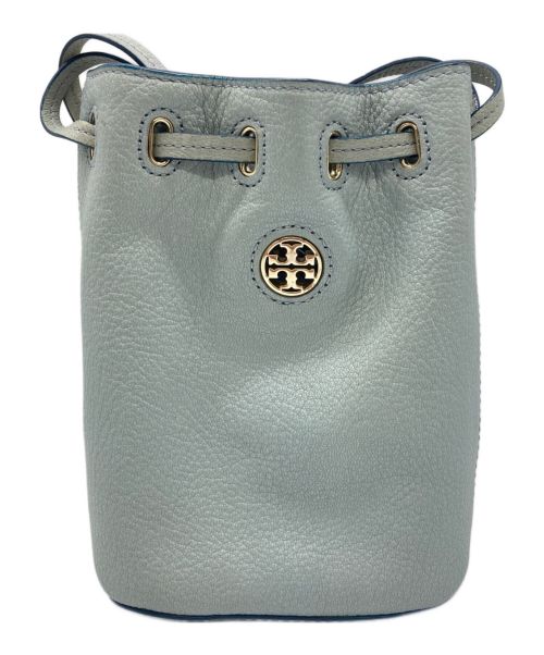 TORY BURCH（トリーバーチ）TORY BURCH (トリーバーチ) 巾着ショルダーバッグ スカイブルーの古着・服飾アイテム