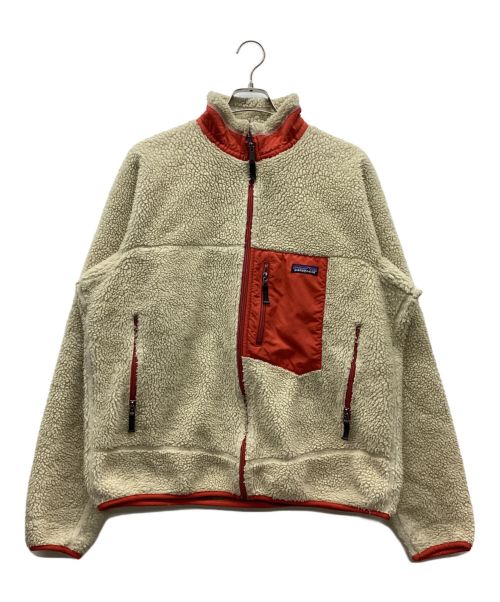 Patagonia（パタゴニア）Patagonia (パタゴニア) クラシックレトロXジャケット ベージュ×レッド サイズ:Lの古着・服飾アイテム