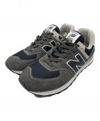 NEW BALANCEニューバランス）の古着「ローカットスニーカー」｜グレー×ネイビー