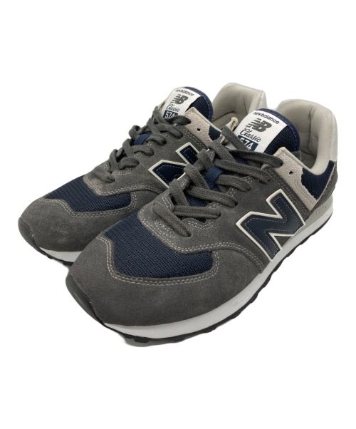 NEW BALANCE（ニューバランス）NEW BALANCE (ニューバランス) ローカットスニーカー グレー×ネイビー サイズ:27cmの古着・服飾アイテム