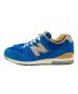 NEW BALANCE (ニューバランス) スニーカー ブルー×ゴールド サイズ:25.5cm 未使用品：6000円