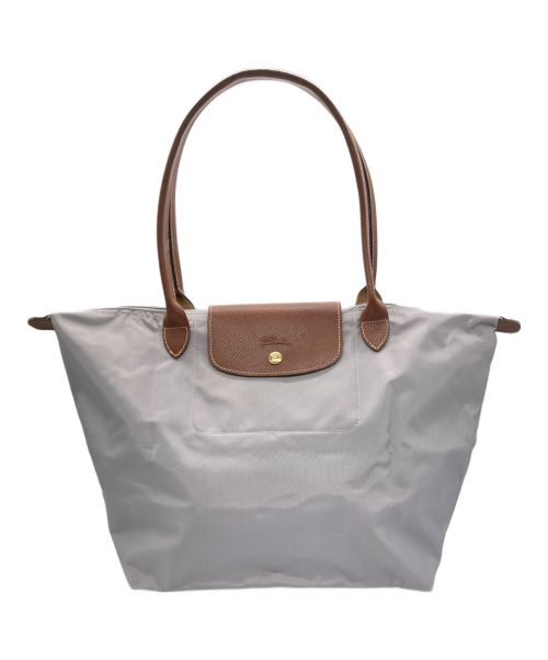 LONGCHAMP（ロンシャン）LONGCHAMP (ロンシャン) トートバッグ グレー×ブラウンの古着・服飾アイテム