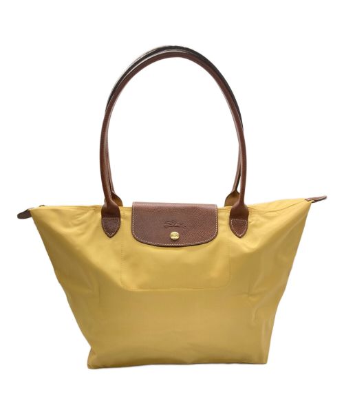 LONGCHAMP（ロンシャン）LONGCHAMP (ロンシャン) トートバッグ イエロー×ブラウンの古着・服飾アイテム