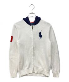 POLO RALPH LAUREN（ポロ・ラルフローレン）の古着「ニットジップパーカー」｜ホワイト