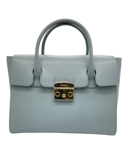 FURLA（フルラ）FURLA (フルラ) 2WAYハンドバッグ ブルーの古着・服飾アイテム