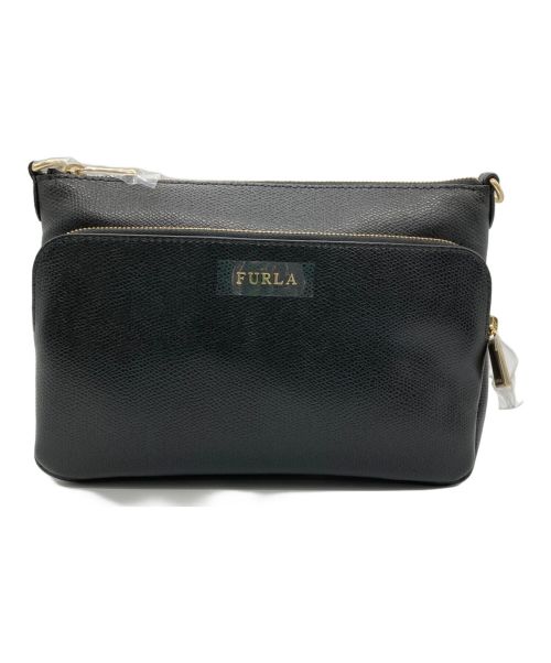 FURLA（フルラ）FURLA (フルラ) ショルダーバッグ ブラック×ゴールド 未使用品の古着・服飾アイテム