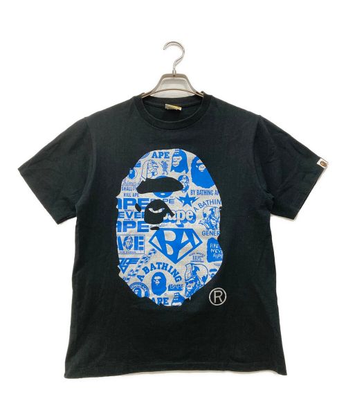 A BATHING APE（アベイシングエイプ）A BATHING APE (アベイシングエイプ) 半袖プリントカットソー ブラック×グレー×ブルー サイズ:Mサイズの古着・服飾アイテム