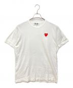 PLAY COMME des GARCONSプレイ コムデギャルソン）の古着「ハートワッペンTシャツ」｜ホワイト