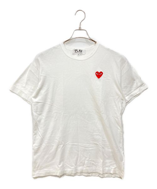 PLAY COMME des GARCONS（プレイ コムデギャルソン）PLAY COMME des GARCONS (プレイ コムデギャルソン) ハートワッペンTシャツ ホワイト サイズ:XLの古着・服飾アイテム