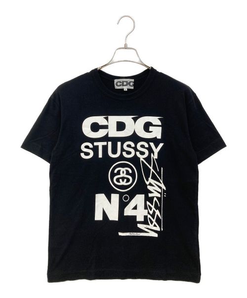 COMME des GARCONS（コムデギャルソン）COMME des GARCONS (コムデギャルソン) stussy (ステューシー) プリントTシャツ ブラック サイズ:Lの古着・服飾アイテム