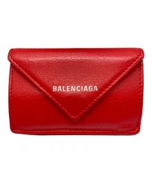 BALENCIAGA（バレンシアガ）の古着「3つ折り財布」｜レッド