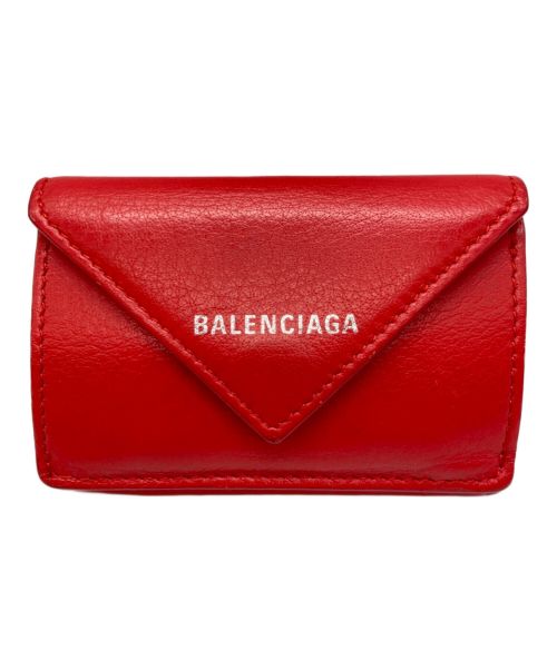 BALENCIAGA（バレンシアガ）BALENCIAGA (バレンシアガ) 3つ折り財布 レッドの古着・服飾アイテム