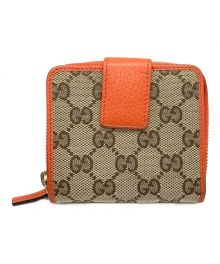 GUCCI（グッチ）の古着「2つ折り財布」｜ベージュ×オレンジ