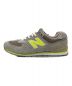 NEW BALANCE (ニューバランス) スニーカー グレー×イエロー サイズ:25cm 未使用品：8000円