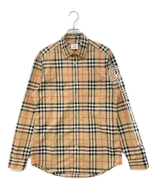 BURBERRY（バーバリー）BURBERRY (バーバリー) 長袖シャツ ベージュ×ブラウン サイズ:Sサイズの古着・服飾アイテム