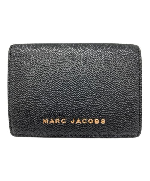 MARC JACOBS（マークジェイコブス）MARC JACOBS (マークジェイコブス) 2つ折り財布 ブラック×ゴールドの古着・服飾アイテム