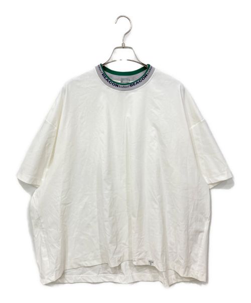 kolor/BEACON（カラービーコン）kolor/BEACON (カラービーコン) カットソー ホワイト×グリーン サイズ:Sサイズの古着・服飾アイテム