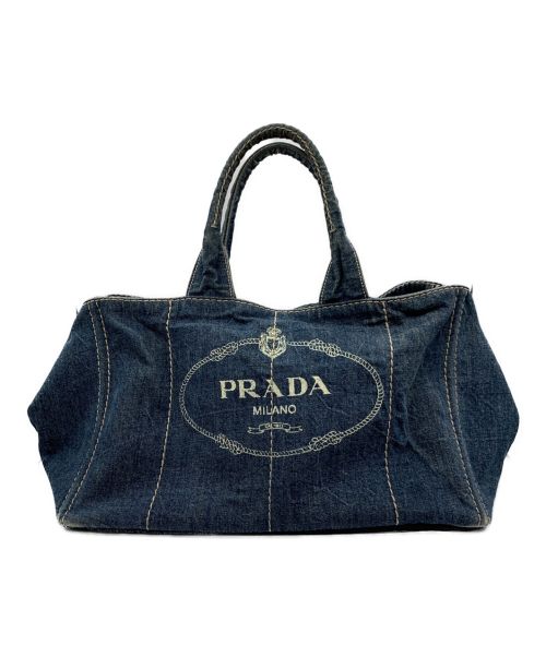 PRADA（プラダ）PRADA (プラダ) カナパ/ハンドバッグ ブルーの古着・服飾アイテム