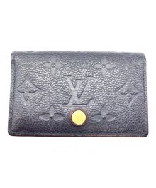 LOUIS VUITTON（ルイ ヴィトン）の古着「モノグラム・アンプラント/カードケース」｜ネイビー×レッド