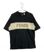 FENDIフェンディ）の古着「ロゴTシャツ」｜ブラック