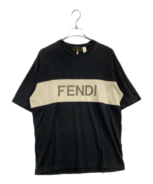 FENDI（フェンディ）FENDI (フェンディ) ロゴTシャツ ブラック サイズ:50サイズの古着・服飾アイテム