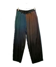 stein（シュタイン）の古着「Cupro Wide Easy Trousers」｜ベージュ×グリーン