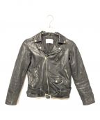 beautiful peopleビューティフルピープル）の古着「shrink leather riders jacket」｜ブラック