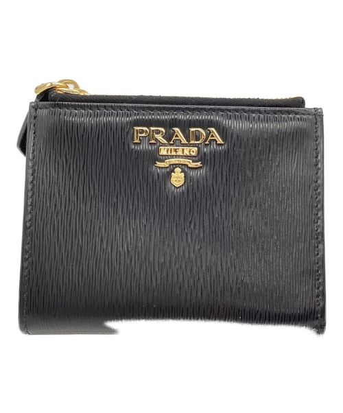 PRADA（プラダ）PRADA (プラダ) 2つ折り財布 ブラックの古着・服飾アイテム