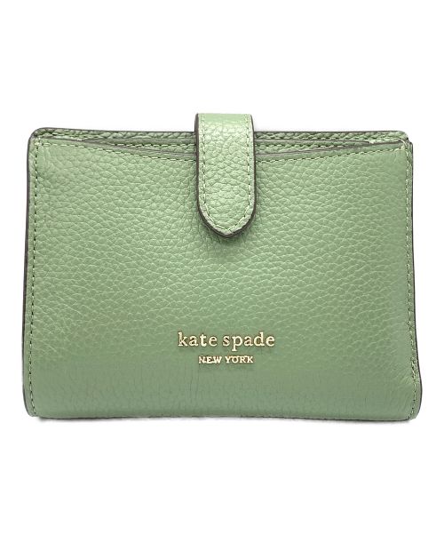 Kate Spade（ケイトスペード）Kate Spade (ケイトスペード) ハドソンスモールバイフォールドウォレット グリーンの古着・服飾アイテム