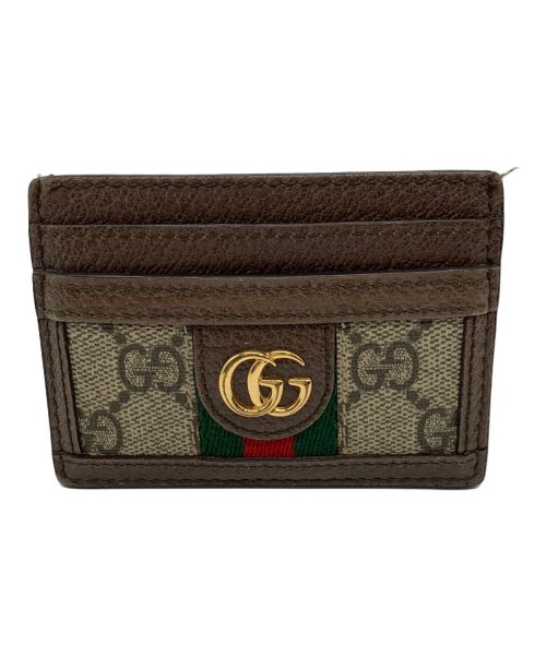 GUCCI（グッチ）GUCCI (グッチ) オフディアパスケース ベージュ×ブラウンの古着・服飾アイテム