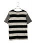 TAKAHIROMIYASHITA TheSoloIst. (タカヒロミヤシタ ザソロイスト) crew neck striped s/s tee.  ホワイト×ブラック サイズ:SIZE48：8000円