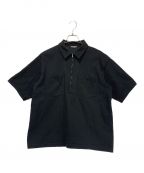 AURALEEオーラリー）の古着「STAND UP HALF ZIP POLO」｜ブラック