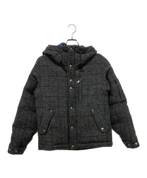 THE NORTHFACE PURPLELABEL（ザ・ノースフェイス パープルレーベル）THE NORTHFACE PURPLELABEL (ザ・ノースフェイス パープルレーベル) Harris Tweed (ハリスツイード) ツイードダウンジャケット グレー サイズ:Sサイズの古着・服飾アイテム