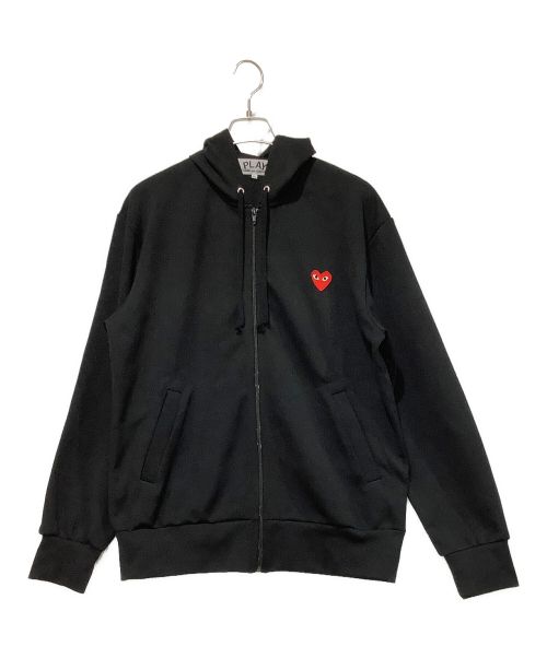 PLAY COMME des GARCONS（プレイ コムデギャルソン）PLAY COMME des GARCONS (プレイ コムデギャルソン) ジップパーカー ブラック サイズ:XLサイズの古着・服飾アイテム