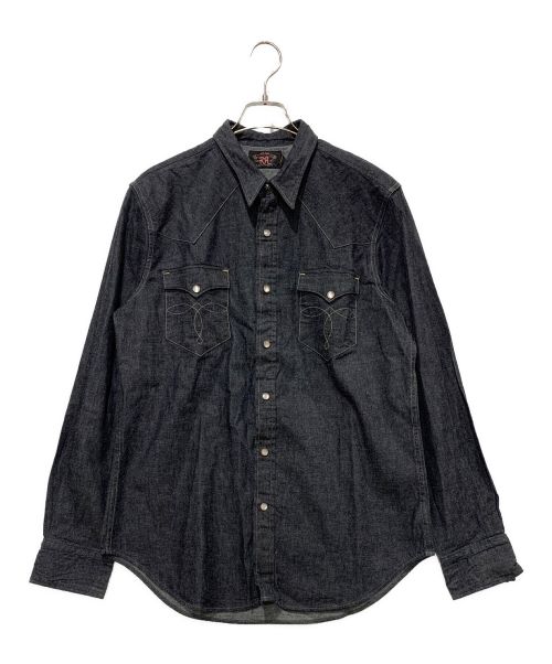 RRL（ダブルアールエル）RRL (ダブルアールエル) ウエスタンシャツ インディゴ サイズ:Lサイズの古着・服飾アイテム