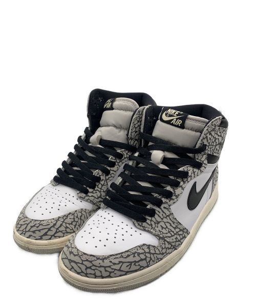 NIKE（ナイキ）NIKE (ナイキ) AIR JORDAN 1 RETRO HIGH OG “ELEPHANT” WHITE ホワイト×グレー サイズ:27cmの古着・服飾アイテム