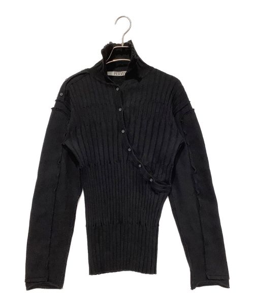 PERVERZE（パーバーズ）PERVERZE (パーバーズ) Re-Cotton Multi Rib Sweater ブラック サイズ:FREEの古着・服飾アイテム