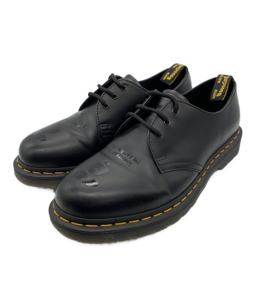 Dr.Martens（ドクターマーチン）Dr.Martens (ドクターマーチン) A BATHING APE (アベイシングエイプ) 1461 AAPE BY *A BATHING APE® 3ホールシューズ ブラック サイズ:26cmの古着・服飾アイテム